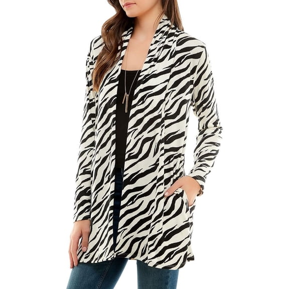 Mint Plus Pink- Women's Casual Lightweight Open Front Cardigans with Pockets and Soft Basic Drape Long Sleeve Sweater