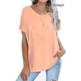 thumbnail image 1 of Mint Plus Pink - Women's Comfy Loose Fit T-Shirts with Crew Neck Elegance, 1 of 5