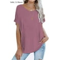 thumbnail image 1 of Mint Plus Pink - Women's Comfy Loose Fit T-Shirts with Crew Neck Elegance, 1 of 5