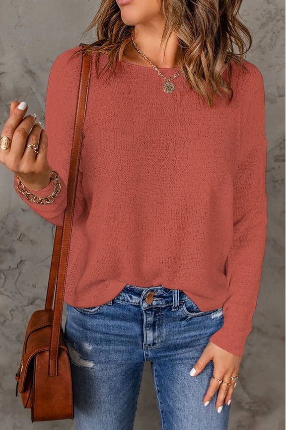 - Women's Drop Shoulder Tops (S-3XL) | 6 Colors | Long Sleeves | Boat Neck