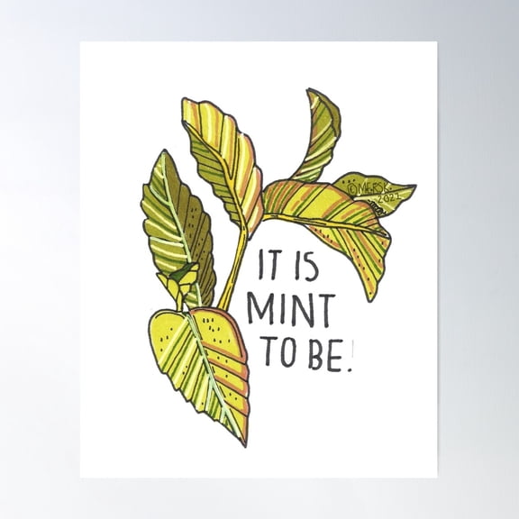 Mint Poster Wall Art, Modern Wall Decor For Living Room Bedroom, 8x12 UNFRAMED