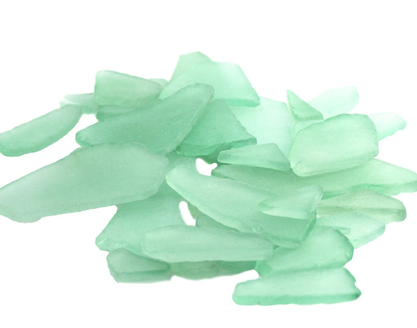 Mint Green Recyclable Sea Glass Table Scatter for Crafting