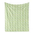 thumbnail image 1 of Mint Soft Flannel Fleece Throw Blanket, Leaves Rosemary Oregano Dill Parsley Organic Farming Vanilla Cuisine, Cozy Plush for Indoor and Outdoor Use, 60" x 80", Green Lime Green, by Ambesonne, 1 of 5