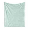 thumbnail image 1 of Mint Soft Flannel Fleece Throw Blanket, Wavy Pastel Stripes Uneven Lines Abstract White Bards Horizontal Winding Design, Cozy Plush for Indoor and Outdoor Use, 50" x 70", Almond Green, by Ambesonne, 1 of 5