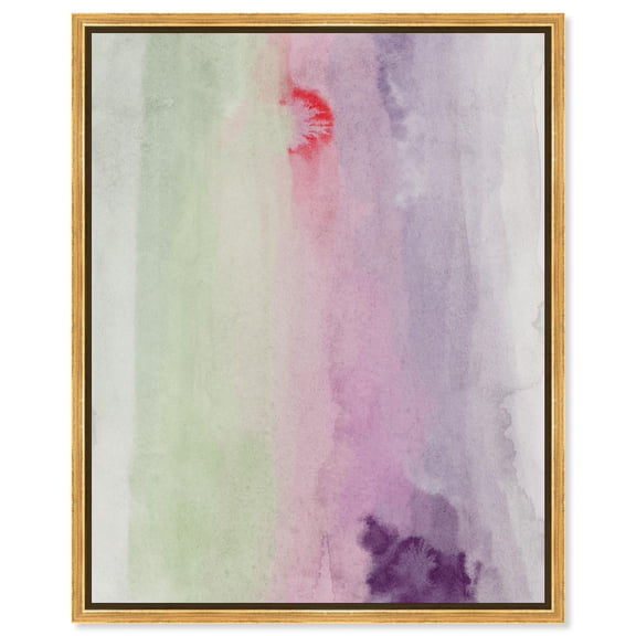 Mint Sorbet Canvas Print Boho Wall Decor by Notoriart, Gold Frame, 24 x 30