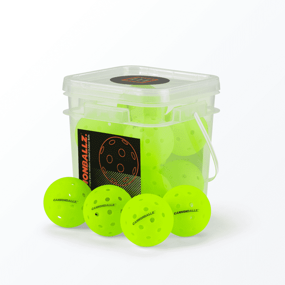 Mint Sport Cannonballz Outdoor Pickleball Balls – Durable 40 Hole Seamless Pickleballs, USAPA Approved Tournament Pickleball Balls Outdoor for Training, Competition and Outdoors Play (10 Pack)
