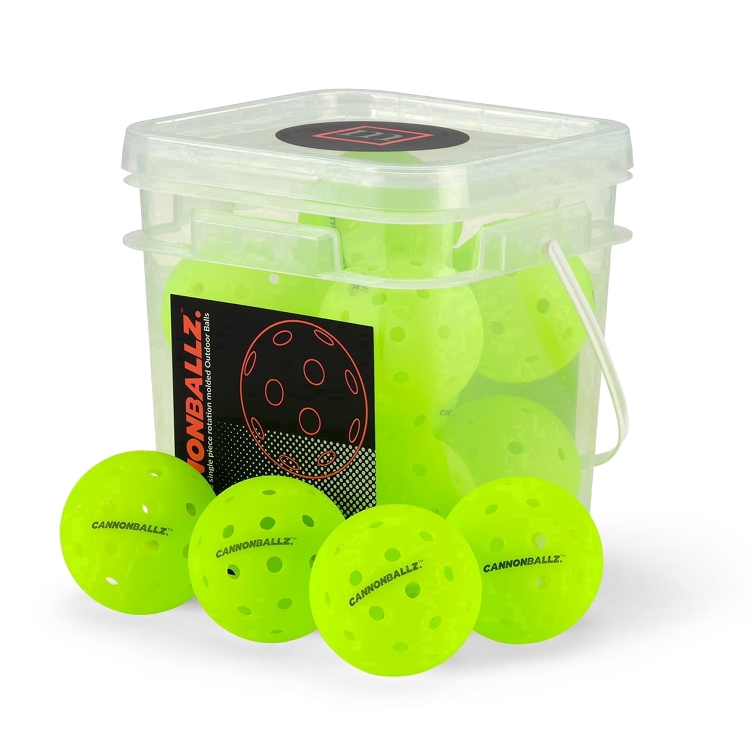 Cannonballz 40-Hole Outdoor Pickleballs, 10 Pack, Official Ball of the UP