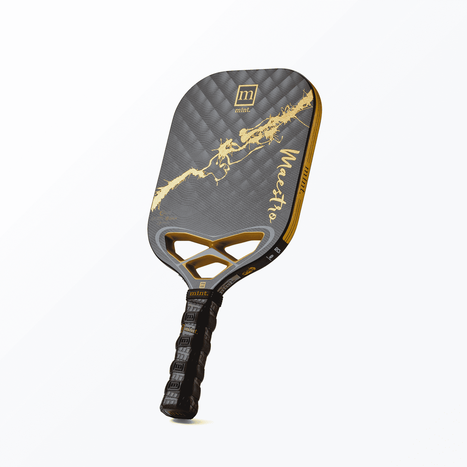 Mint Sport Maestro Pickleball Paddle, Titanium Carbon Fiber Hybrid Face, 20mm Polypropylene Core, Thermoformed Edgeless Design, USAPA Approved