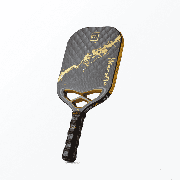 Mint Sport Maestro Pickleball Paddle – Titanium Carbon Fiber Hybrid Face, 20mm Polypropylene Core, Mid-Heavyweight Thermoformed Edgeless Paddle, USAPA Approved for Power & Control
