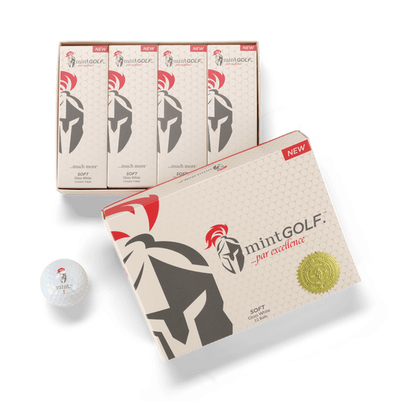 Mint Sport 12-Pack Golf Balls - Maximum Distance & Straight Flight, Soft Feel Urethane Cover, Low Spin Performance, USGA Conforming Limited Edition