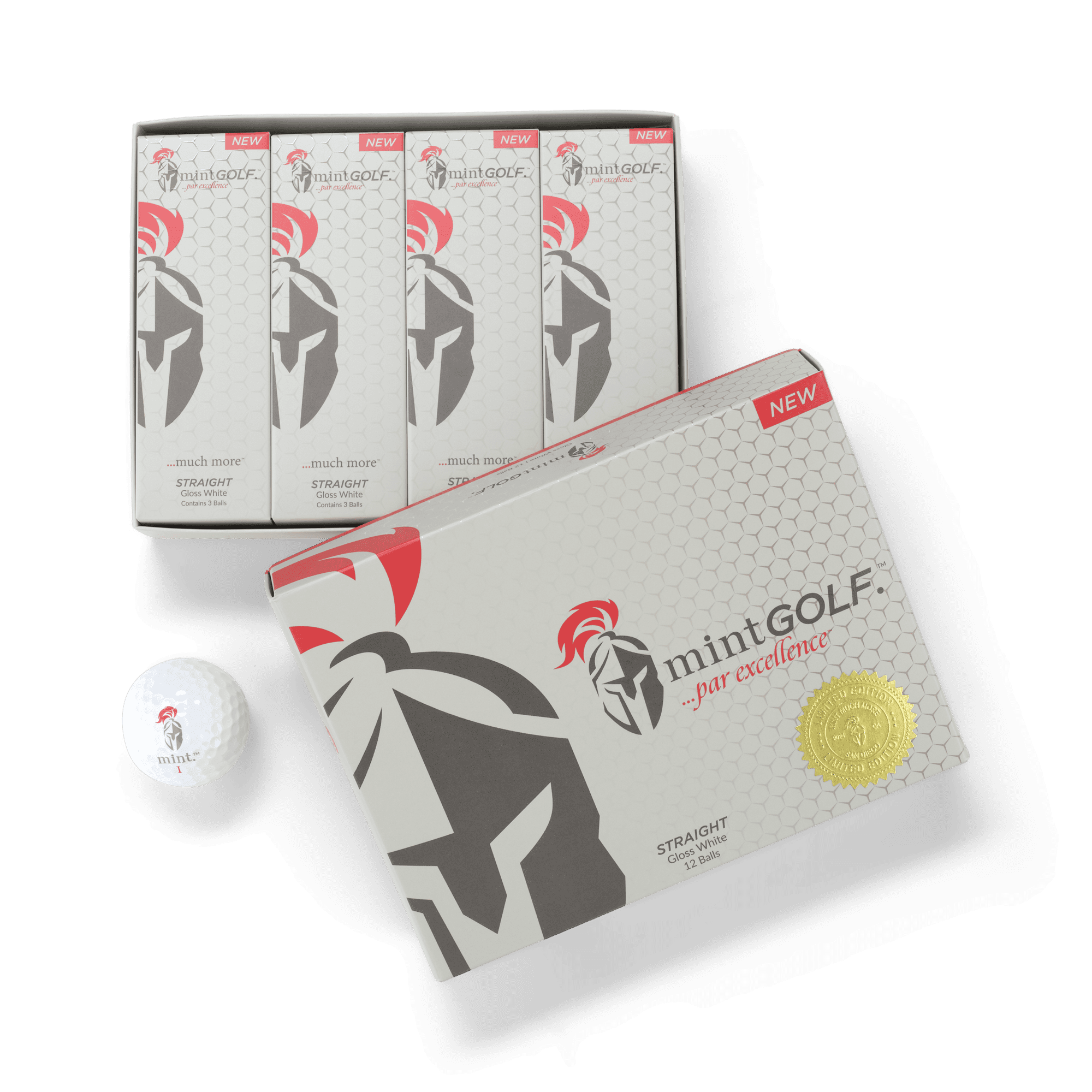 Mint Sport MintGOLF 12-Pack Golf Balls, Maximum Spin & Long Distance Straight Flight with Durable Cover