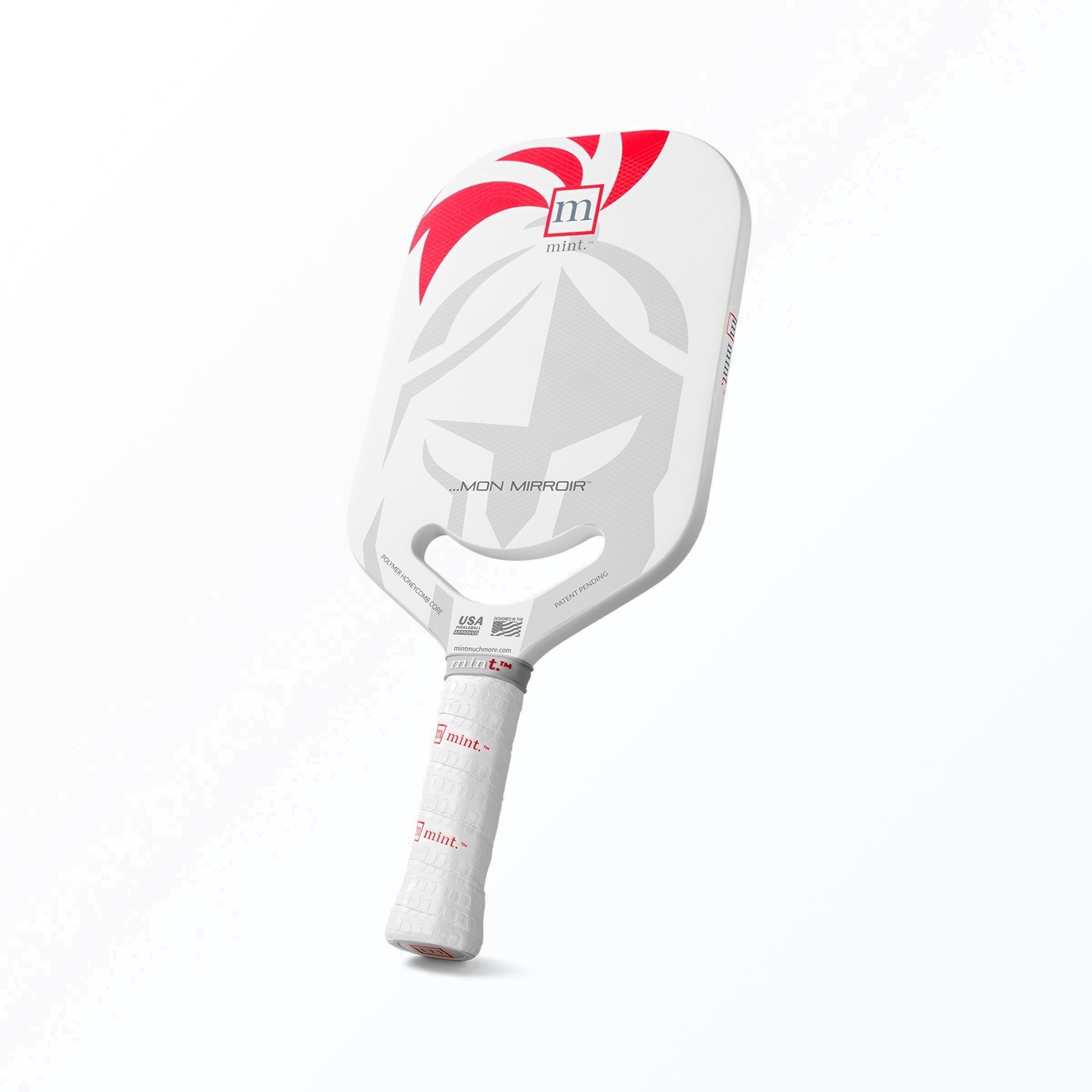 Mint Sport Mon Mirroir Pickleball Paddle – 3K Carbon Kevlar Hybrid Face, 14mm Pickleball Paddle Polypropylene Honeycomb Core, Thermoformed Edgeless Design, USAPA Approved for Spin & Control