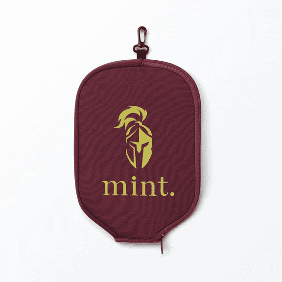 Mint Sport Pickleball Paddle Cover – Universal Neoprene Pickleball Paddle Sleeve, Fits Standard & Elongated USAPA Approved Paddles up to 8.5 x 12.2 in, Zippered Protective Paddle Case (Maroon & Gold)