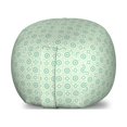 thumbnail image 1 of Mint Storage Toy Bag Chair, Retro Disc Shaped Inner Circles with Nostalgic Featured Geometric Graphic, Stuffed Animal Organizer Washable Bag, Small Size, Seafoam Almond Green, by Ambesonne, 1 of 3