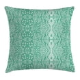 thumbnail image 1 of Mint Throw Pillow Cushion Cover, Classic Lace Pattern with Details Shabby Chic Feminine Vivid Vintage Artsy Image, Decorative Square Accent Pillow Case, 18 X 18 Inches, Teal Turquoise, by Ambesonne, 1 of 2