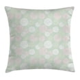 thumbnail image 1 of Mint Throw Pillow Cushion Cover, Dahlia Flowers in Pastel Tones Spring Blooms Theme Floral Pattern, Decorative Square Accent Pillow Case, 18 X 18 Inches, Almond Green White Light Pink, by Ambesonne, 1 of 2