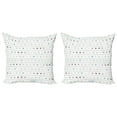thumbnail image 1 of Ambesonne Green Throw Pillow Cover 2 Pack, Polka Dots Hearts, 24", Almond Green, 1 of 2