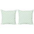 thumbnail image 1 of Ambesonne Retro Throw Pillow Cover 2 Pack, Polka Dots Classic, 24", Almond Green, 1 of 2