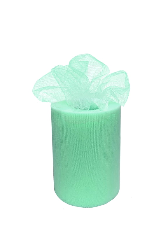 Mint Tulle Wedding Reception Decor - 6" x 100 Yards, St. Patrick's Day, Easter, Christmas, Wreath