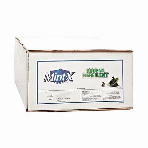 Mint-X Recycled Trash Bag,60 gal.,Clear,PK100 MX3858STC