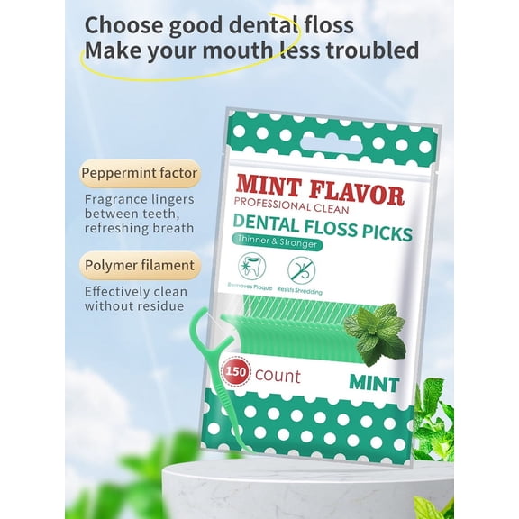 Mint dental floss stick - home portable disposable care dental floss stick - oral care - deep cleaning - interdental cleaning pr