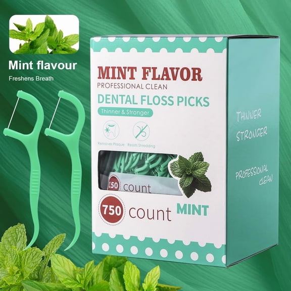 Mint dental floss stick - home portable disposable care dental floss stick - oral care - deep cleaning - interdental cleaning