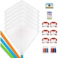 thumbnail image 1 of Mint's Colorful Life DIY Kites for Kids Kite Making Kit Bulk, Decorating Coloring Kite Party Pack,White Diamond Kite Kits (6 Pack), 1 of 6