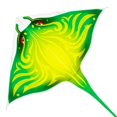 thumbnail image 1 of Mint's Colorful Life Devil Fish Kites for Kids Adults，Easy to Fly Delta Kite Single Line Large, Kite Handle Include (Green) Green, 1 of 6