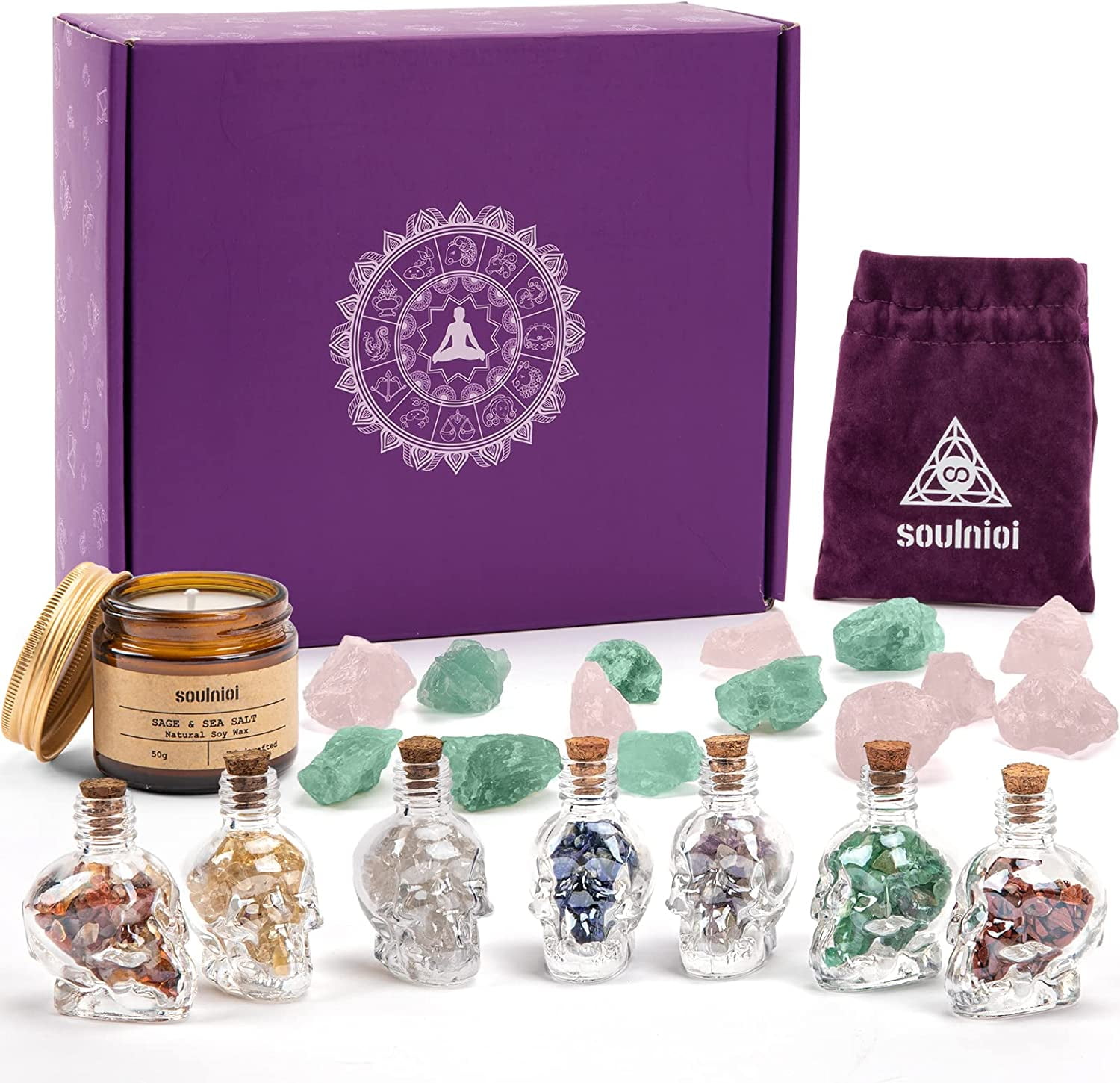 MintLimit Healing Crystals Set,23Pcs Crystals and Healing Stones Kit,14