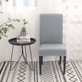 thumbnail image 1 of MintLimit Solid Stretch Dining Chair Cover Removable Slipcover Washable Banquet Event Gray 6 Pieces, 1 of 3