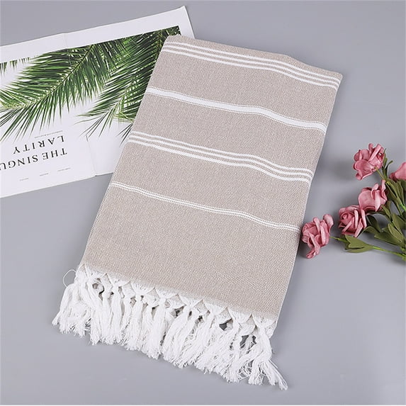 MintLimit Striped Cotton Oversized Beach Towels, Assorted Colors 39" x 71"