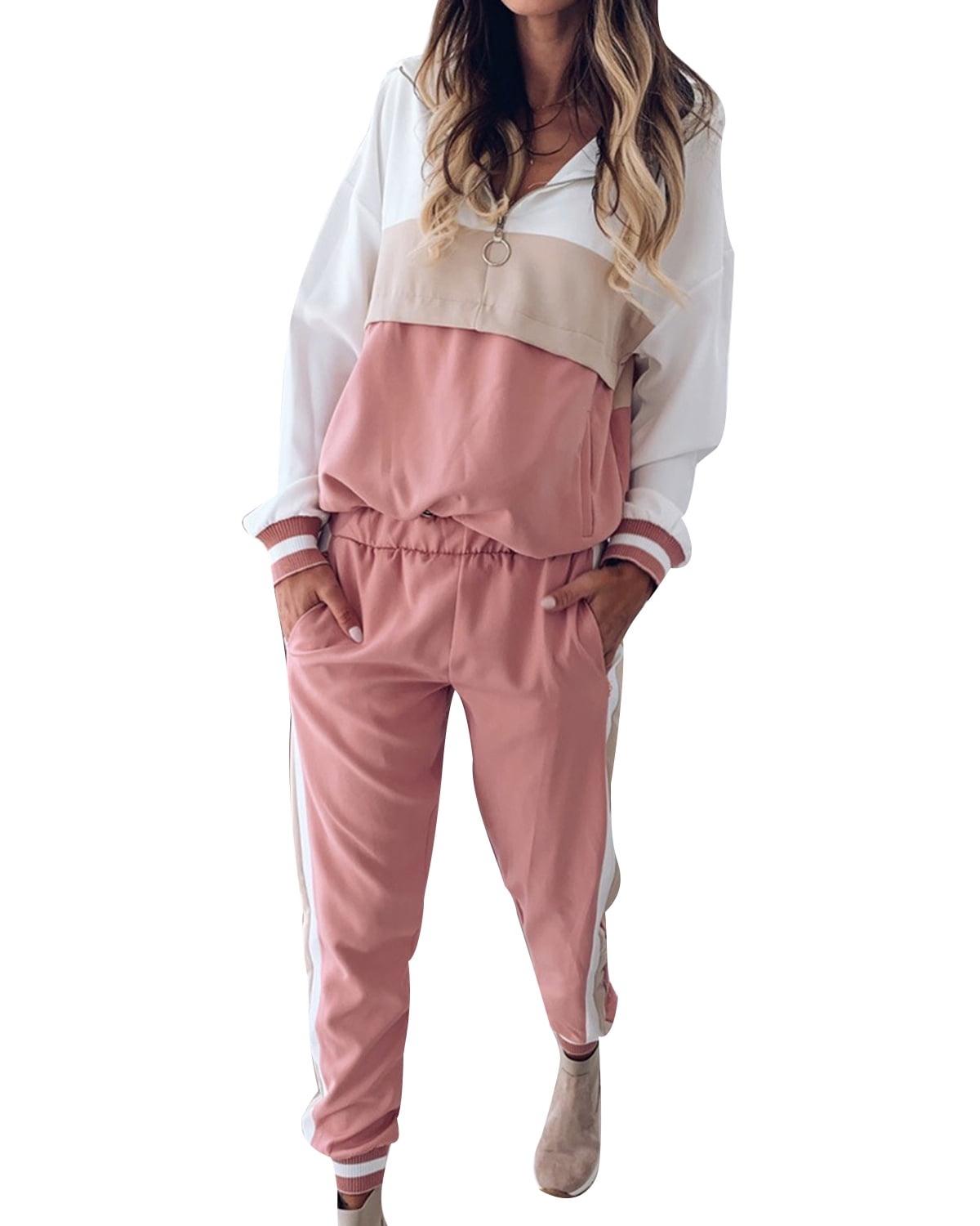 Popvil Women's 2-Piece Sports Set - Comfortable Cotton