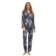 thumbnail image 1 of MintLimit Women's Floral Long Sleeve V-neck Button Down Pocket Shirt and Pants Pyjamas Sleepwear Lounge Pajamas, 1 of 4