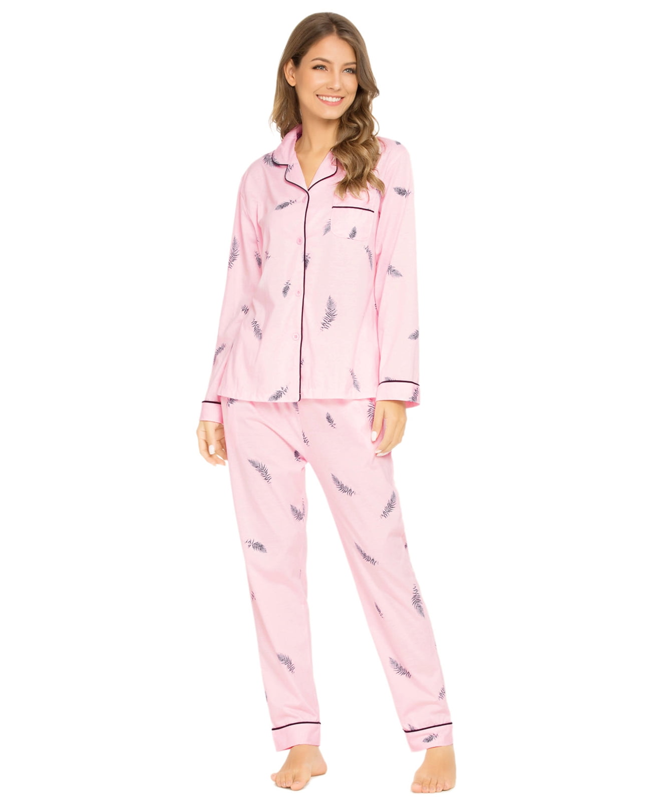 MintLimit Women's Floral Pajamas Set Long Sleeve Sleepwear TwoPiece Pj