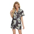 thumbnail image 1 of MintLimit Women's Pajamas Floral V-neck Button Down Short Sleeve Shirt and Shorts Sleepwear Pjs Lounge Set, 1 of 6
