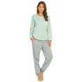 thumbnail image 1 of MintLimit Women's Solid Pajamas Sets Long Sleeve Tops and Jogging Pants Lounge Sleepwear Pjs Set, 1 of 4