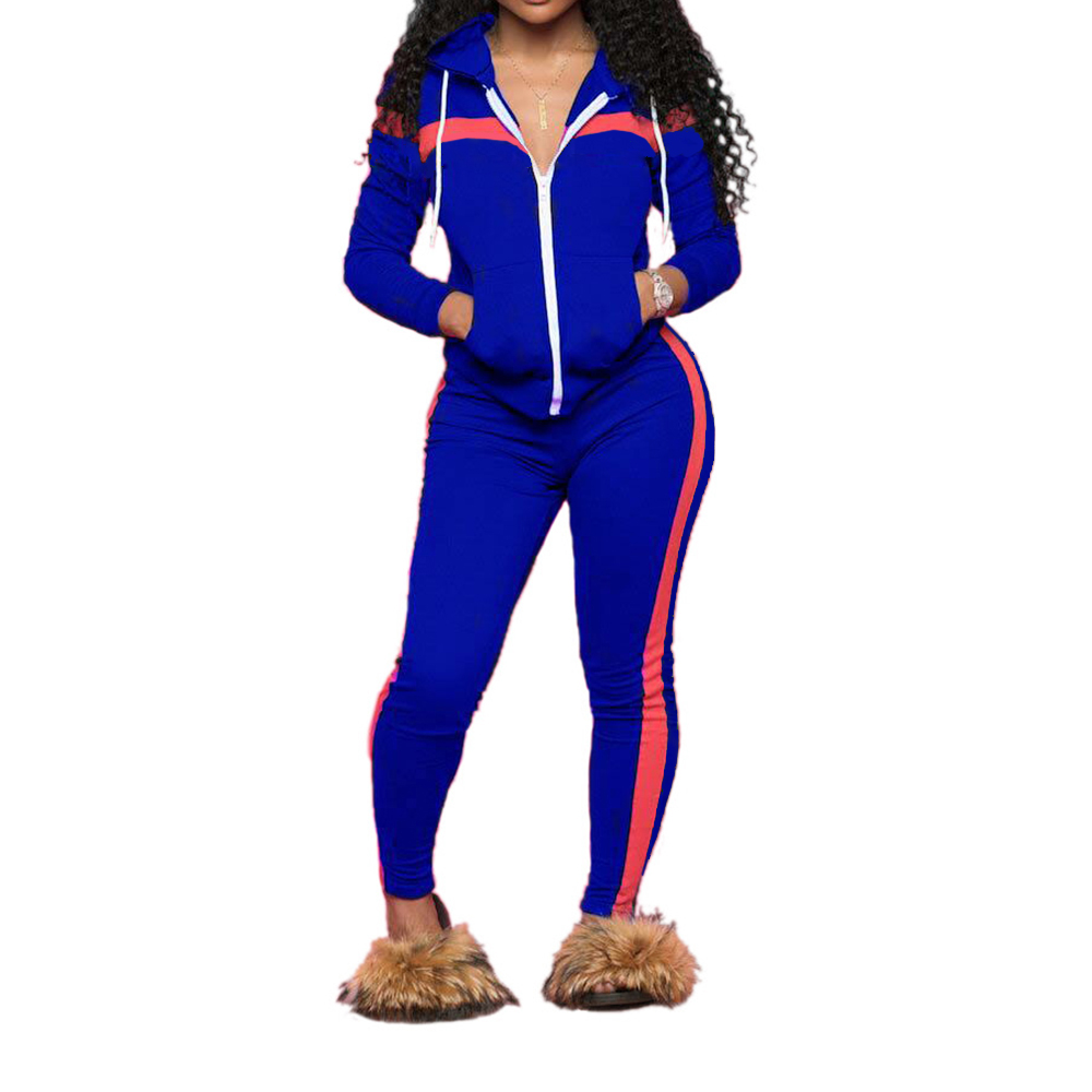 Tracksuits Women's Zipper Coat Long Pants Set Female Long Sleeve