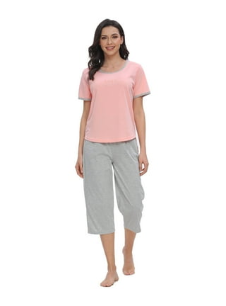 MintLimit Womens Pajamas Sets Spaghetti Straps PJS Cami Cotton Shorts  Sleepwear Nightwear Pink XXL