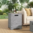thumbnail image 1 of Mintazer 15.75" Outdoor Propane Tank Cover Table with Side Handles & Protective Cover for Patio Backyard, No Assembly Needed, Dark Gray, 1 of 10