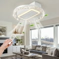 thumbnail image 1 of Mintazer 20-Inch Modern Leafless Ceiling Fan with Remote Control, Removable & Washable Blades, Reversible Motor,White, 1 of 7