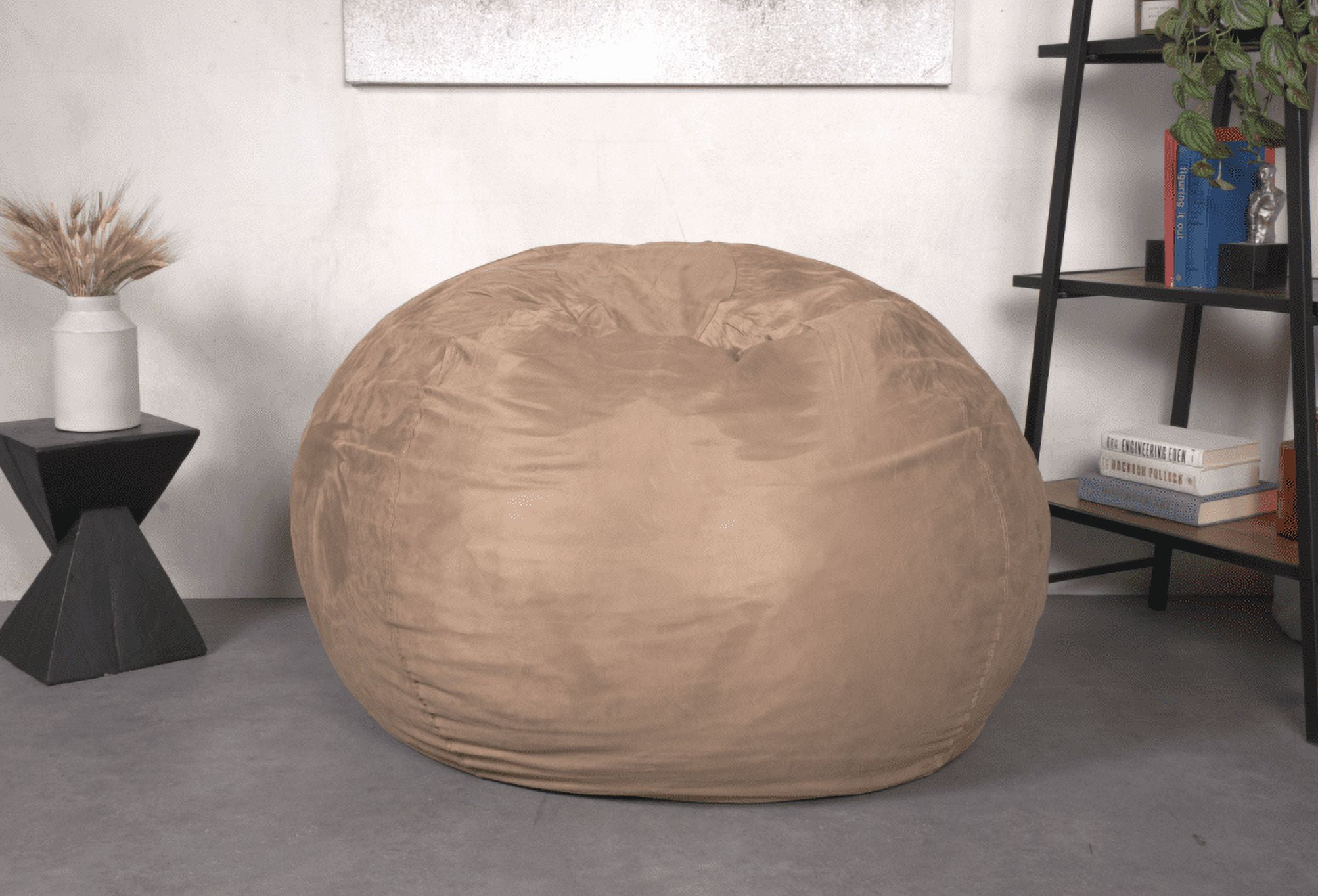 Mintazer 5ft Bean Bag Chair, Plush Bean Bag with Washable Cover & High-Density Foam Filled for Kids Adults Bedroom Living Room, Tuscany