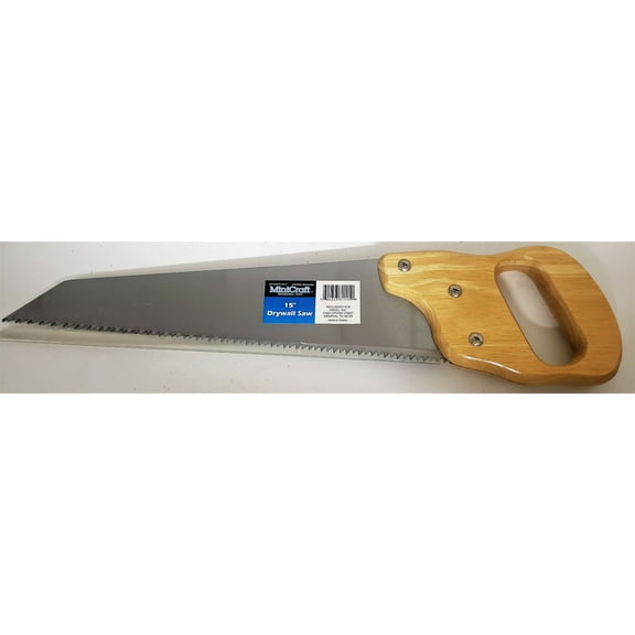 Mintcraft 15" Drywall Saw Contoured Wood Handle 5 Teeth Per Inch