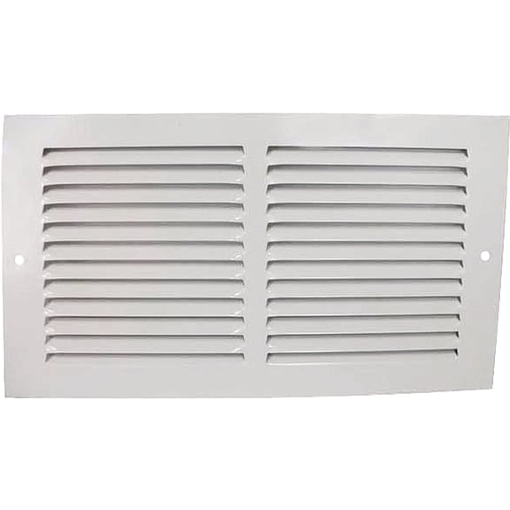 Mintcraft 1RA1206 Return Air Grille, 6 in H x 12 in W, Stamped Steel, White