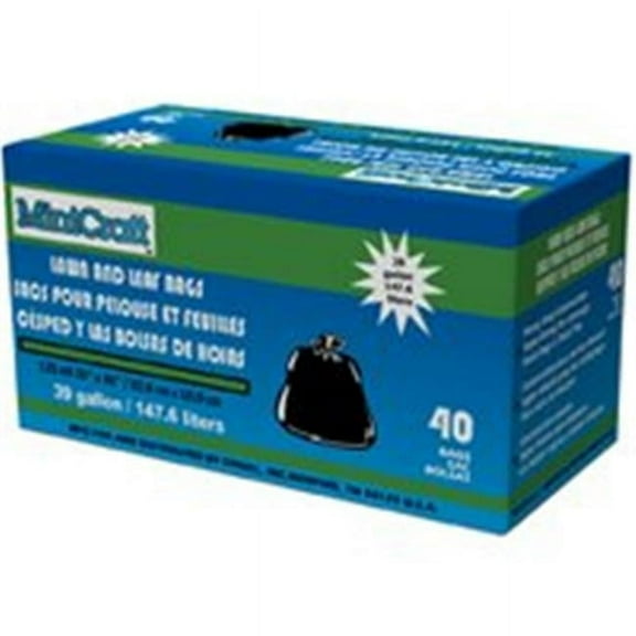 Mintcraft 33485 1.25M Lawn & Leaf Bag - Black 39 Gallon