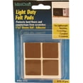 thumbnail image 1 of Mintcraft FE-50218 Self-Adhesive Light Duty Furniture Pad, 1 in L x 1 in W, Square, Brown, 1 of 1