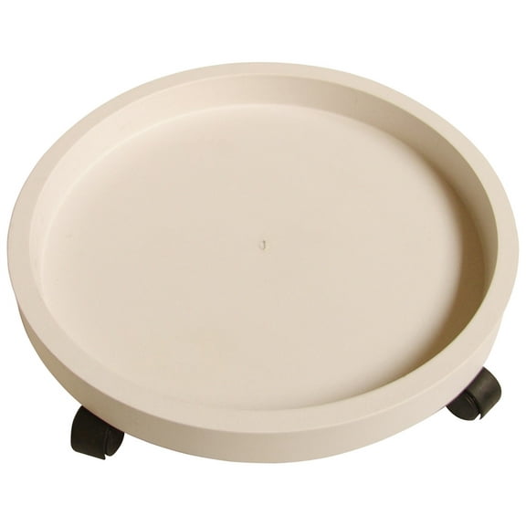 Landscapers Select GF-3634 Planter Dolly, 13 in OAL, 13 in OAW, 2.75 in OAH, 1 -Shelf, Plastic Shelf, White Shelf