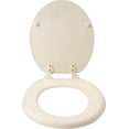 thumbnail image 1 of Mintcraft T-17WM-B-3L Toilet Seat, For Use With Round Bowls, 17 in W, Wood, 1 of 1