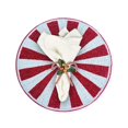 thumbnail image 1 of Minted Bead Embroidered PlacematColor: Red & WhiteSize: 13.5" RoundSet of 2, 1 of 10