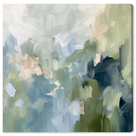Minted Brush Canvas Minimal Abstracts by Art Remedy, Gallery Wrapped, 30" x 30"