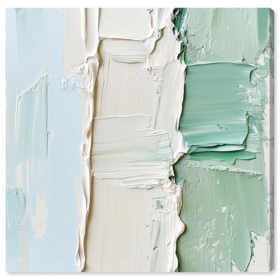 Minted Horizon I Canvas Print Mint Abstract Art by Art Remedy, Gallery Wrapped, 12 x 12